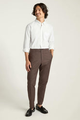 The Off Duty Pant / Bonobos - chocolate brown herringbone