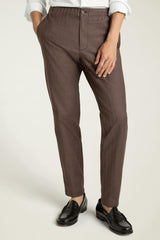 The Off Duty Pant / Bonobos - chocolate brown herringbone
