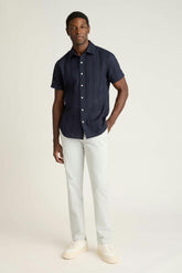 Riviera Short Sleeve Shirt / Bonobos - navy texture stripe