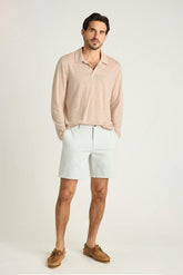 Montauk Linen Polo / Bonobos - tan white stripe