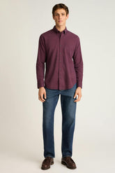 Everyday Lightweight Flannel Shirt / Bonobos - red navy houndstooth