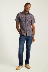 Riviera Short Sleeve Shirt / Bonobos - navy butterflies