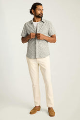 Riviera Short Sleeve Shirt / Bonobos - olive floral chambray