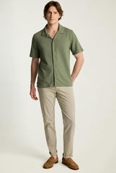 Waffle Cabana Shirt / Bonobos - fatigue green