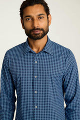 Tech Button Down Shirt / Bonobos - navy blue gingham
