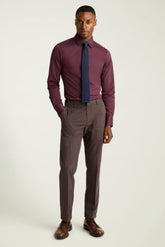 Tech Pique Button Down Shirt / Bonobos - burgundy