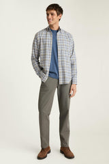 Everyday Lightweight Flannel Shirt / Bonobos - blue cream check