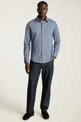 Tech Pique Button Down Shirt / Bonobos - navy texture