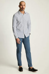 Tech Button Down Shirt / Bonobos - blue green orion windowpane