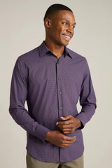 Tech Button Down Shirt / Bonobos - purple rubbel plaid