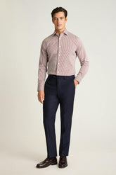 Jetsetter Stretch Dress Shirt / Bonobos - burgundy micro check