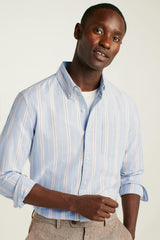 Everyday Oxford Shirt / Bonobos - hazy blue milos stripe