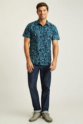 Riviera Short Sleeve Shirt / Bonobos - navy prowlers