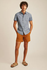 Riviera Short Sleeve Shirt / Bonobos - chambray daisy scatter