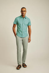 Riviera Short Sleeve Shirt / Bonobos - navy coral fields