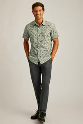 Riviera Short Sleeve Shirt / Bonobos - moss hops