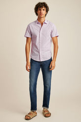 Riviera Short Sleeve Shirt / Bonobos - pink and blue honeymoon