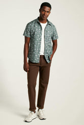 Riviera Short Sleeve Shirt / Bonobos - green tiki bar