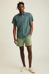 Riviera Short Sleeve Shirt / Bonobos - mint floral scatter