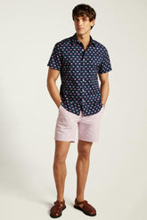 Riviera Short Sleeve Shirt / Bonobos - navy techno frogs
