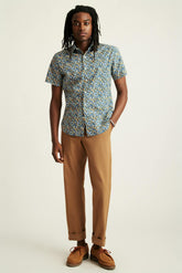 Riviera Short Sleeve Shirt / Bonobos - navy painted floral