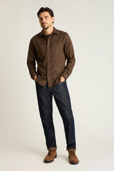 Fireside Flannel Shirt / Bonobos - rust twill dobby