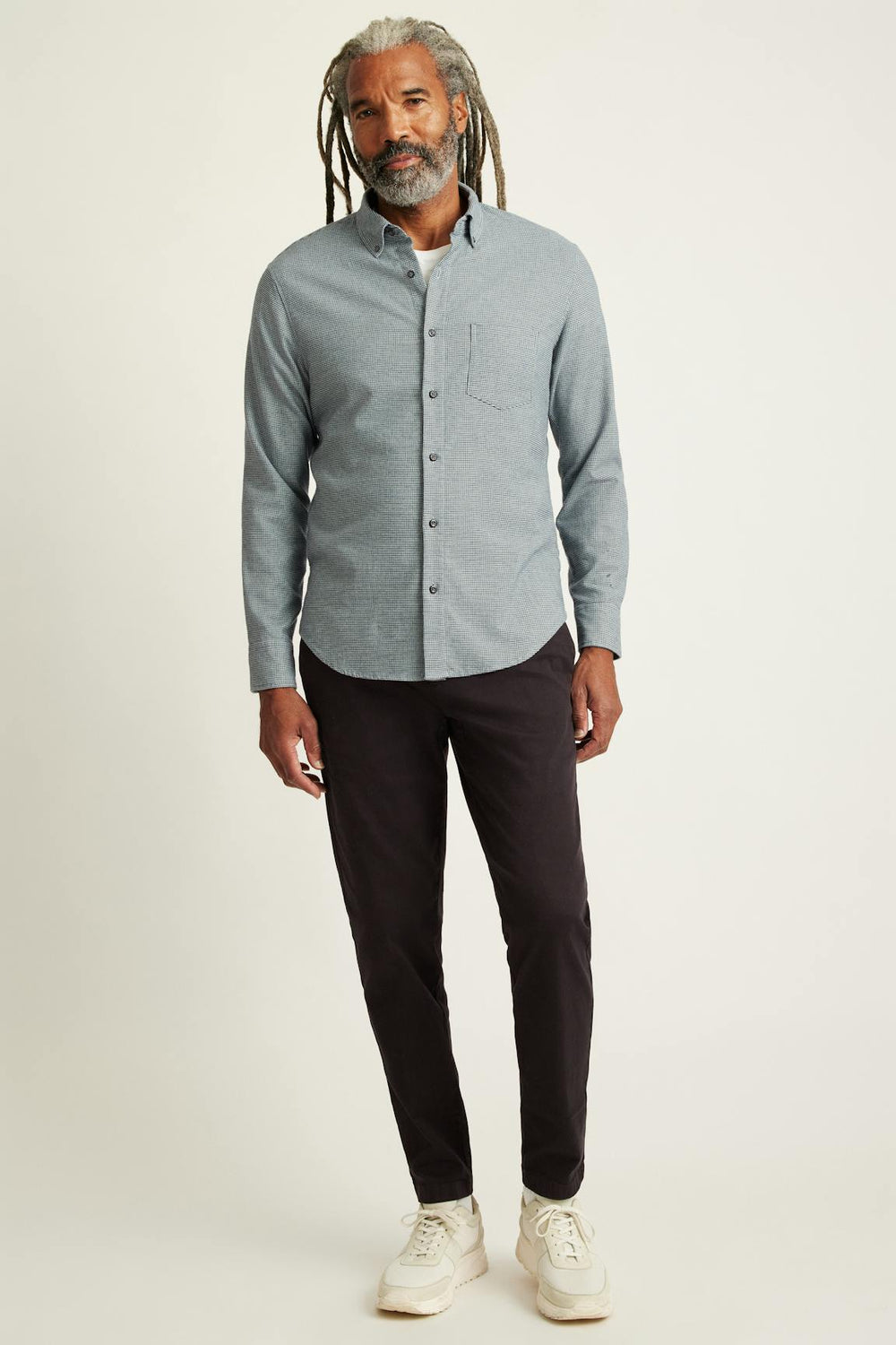 Everyday Lightweight Flannel Shirt / Bonobos - navy grey houndstooth