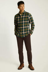 Fireside Flannel Shirt / Bonobos - khaki green blakely plaid