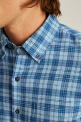 Everyday Lightweight Flannel Shirt / Bonobos - heather blue heywood plaid