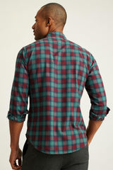 Everyday Lightweight Flannel Shirt / Bonobos - burgundy sage plaid
