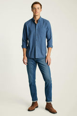 Everyday Lightweight Flannel Shirt / Bonobos - dark navy houndstooth