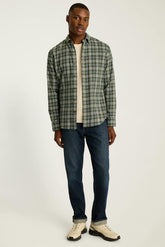 Everyday Lightweight Flannel Shirt / Bonobos - teal grey plaid