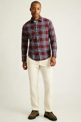 Fireside Flannel Shirt / Bonobos - burgundy huxley plaid