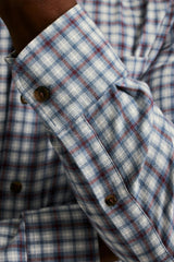 Everyday Lightweight Flannel Shirt / Bonobos - heather blue burgundy plaid