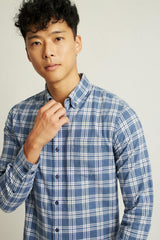 Everyday Lightweight Flannel Shirt / Bonobos - navy white plaid