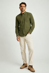 Everyday Lightweight Flannel Shirt / Bonobos - olive forest check
