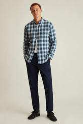 Everyday Lightweight Flannel Shirt / Bonobos - light navy plaid