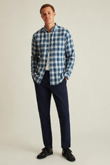 Everyday Lightweight Flannel Shirt / Bonobos - light navy plaid