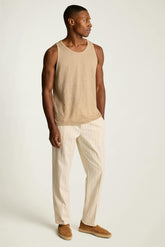 Linen Tank / Bonobos - tan stripe
