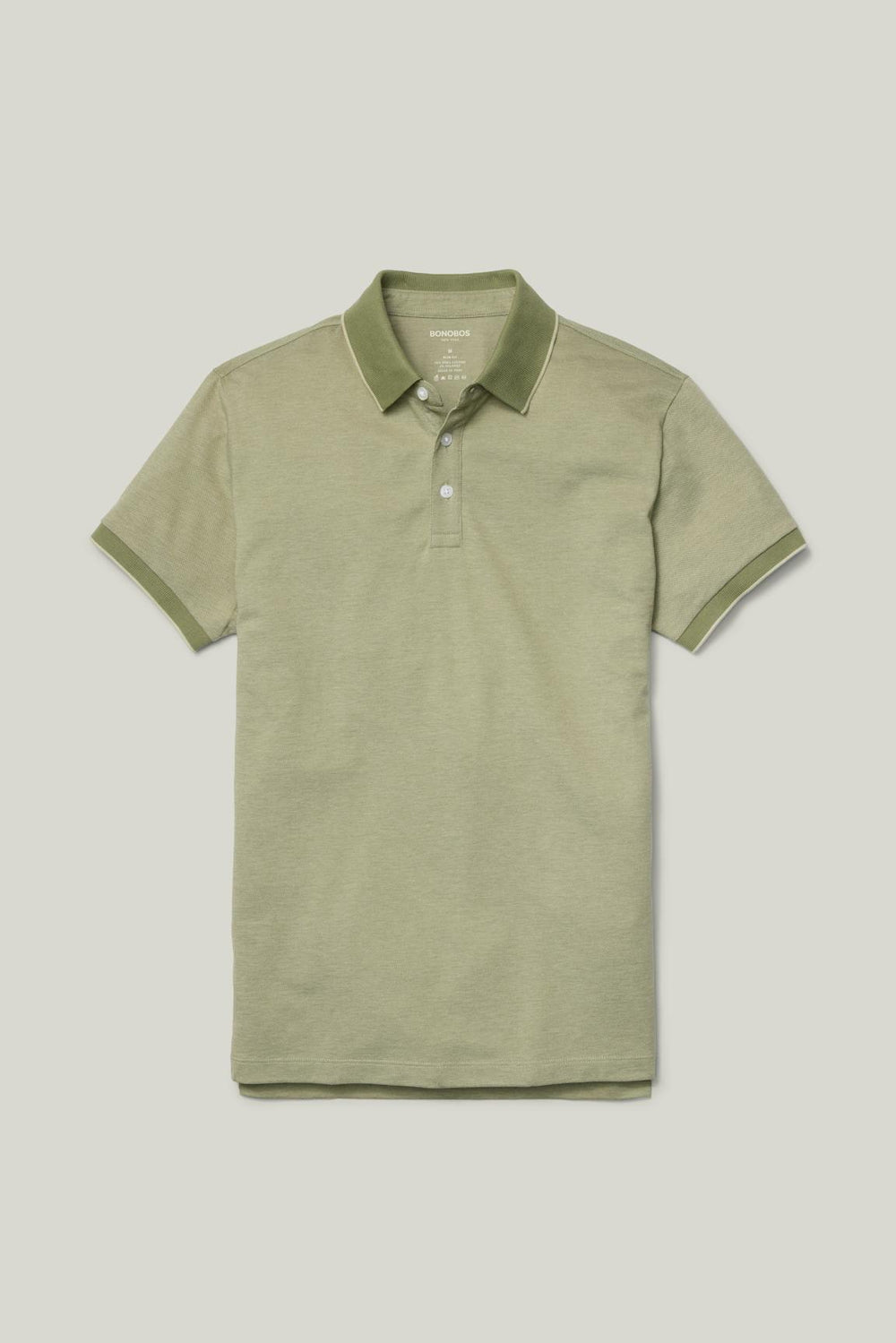 Stretch Pique Polo / Bonobos - green birdseye