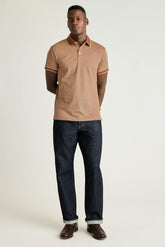 Stretch Pique Polo / Bonobos - rust heather