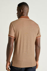 Stretch Pique Polo / Bonobos - rust heather