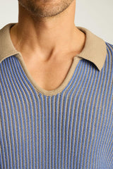 Hudson Sweater Polo / Bonobos - beige blue