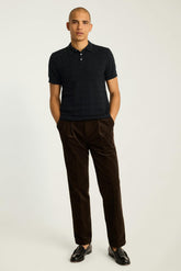 Hudson Sweater Polo / Bonobos - black cotton grid