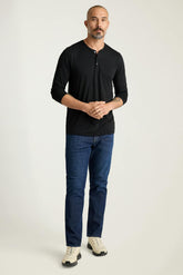 Pima Performance Long Sleeve Henley / Bonobos - jet black