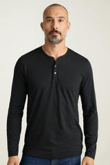 Pima Performance Long Sleeve Henley / Bonobos - jet black