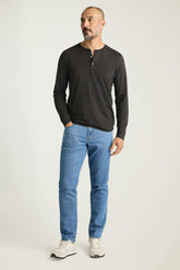 Pima Performance Long Sleeve Henley / Bonobos - grey