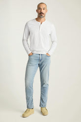 Pima Performance Long Sleeve Henley / Bonobos - white