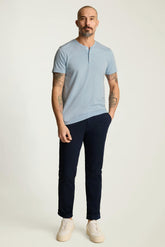 Pima Performance Short Sleeve Henley / Bonobos - light blue