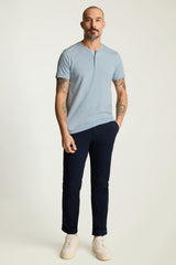 Pima Performance Short Sleeve Henley / Bonobos - light blue